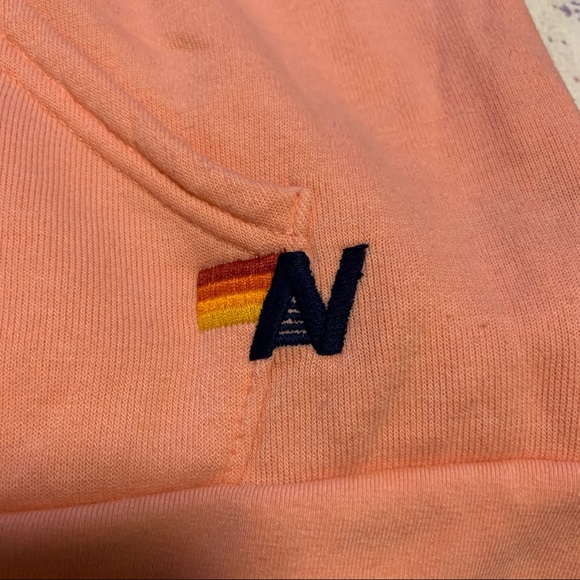 *SOLD* NWT Aviator Nation 5 Stripe Hoodie Blush - Picture 6 of 8